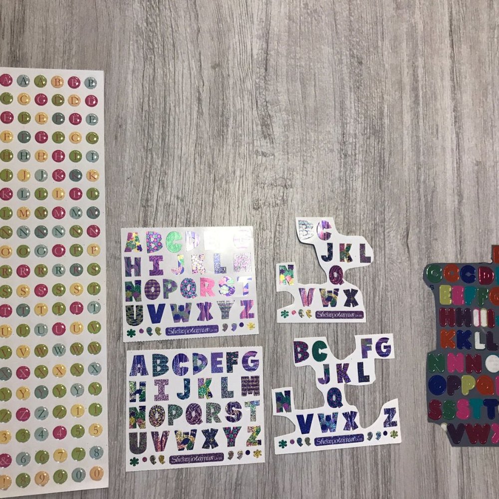 Lot Of Multicolor Alphabet Letter Scrapbook Stickers